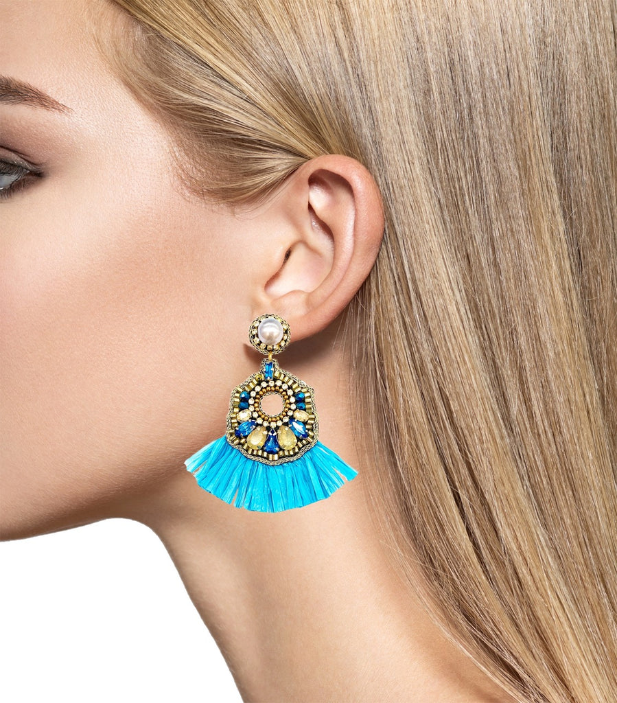 Stylish Blue Crush Earrings with a bold design, perfect for any occasion.