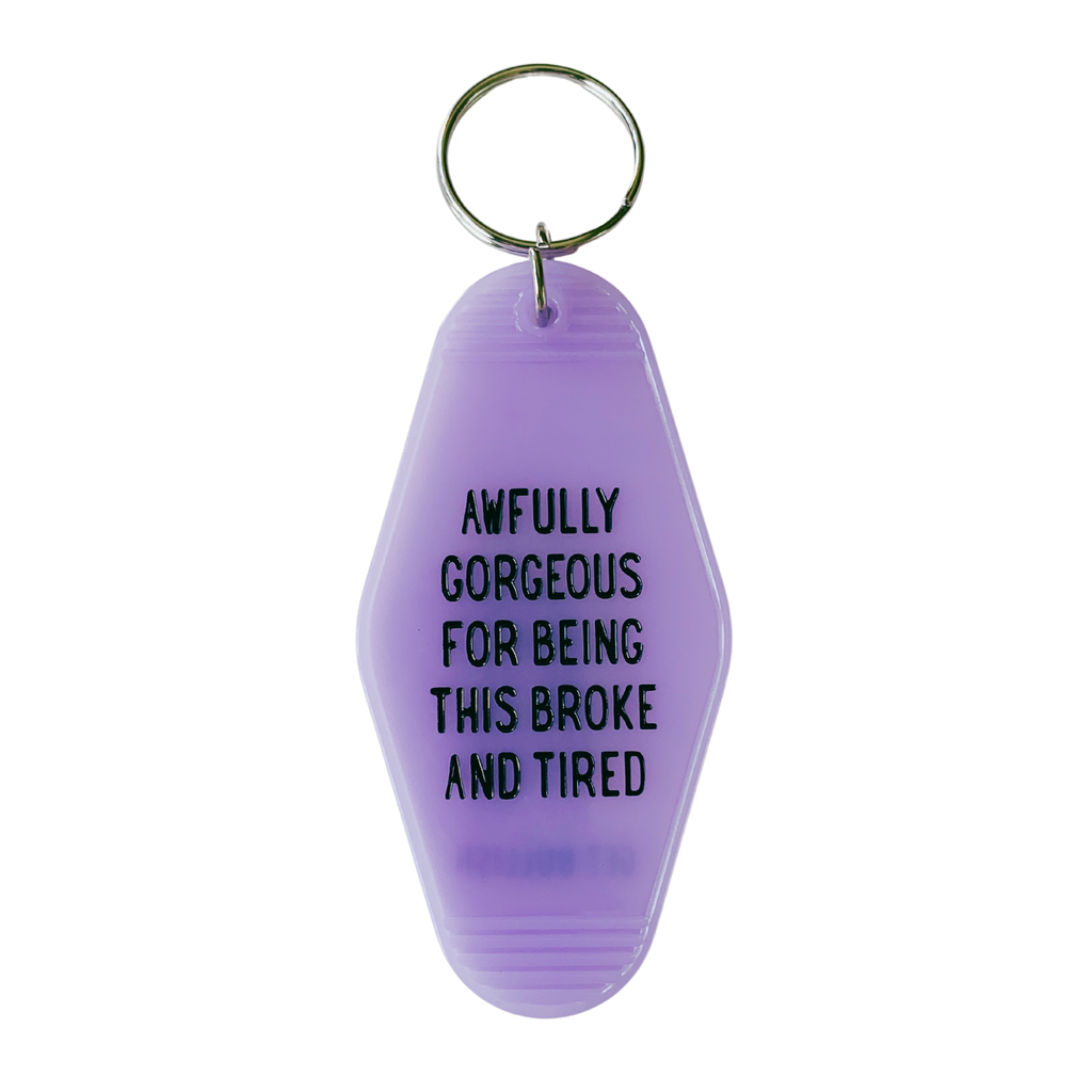 Unique quote keychain for women